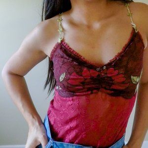 Vintage Lace Babydoll Camisole Lingerie